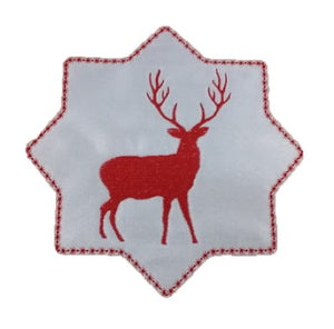 Motif Patch Christmas Stag Star Style A