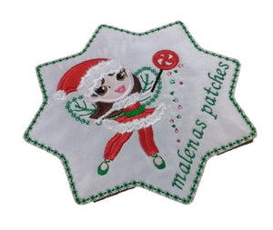 Motif Patch Personalised Large Christmas Fairy Star