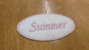 Motif Patch Personalised Name Text Oval / Round *Choose size & Border Style*