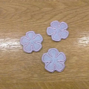 3 x Motif Patch Cute Small 2 Tone Flowers