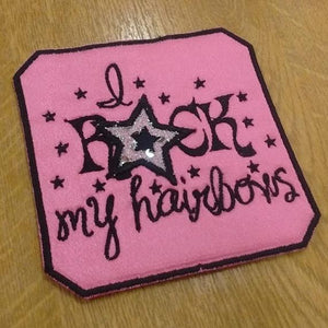 Motif Patch Girly I Rock my Hairbows Tile