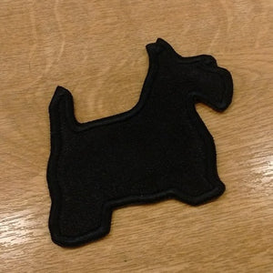 Motif Patch Terrier Dog Shadow Silhouette