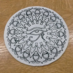 Motif Patch 2-Tone Egyptian Eye of Ra Mandala