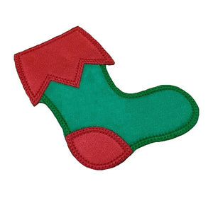 Motif Patch Christmas Elf Stocking