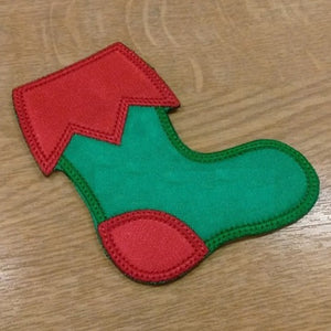 Motif Patch Christmas Elf Stocking