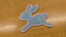 Motif Patch Cute 2 Tone Bunny Rabbit Silhouette