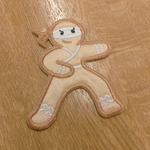 Motif Patch Funny Gingerbread Ninja Man