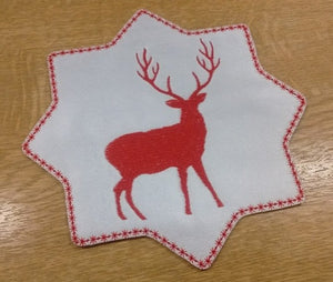 Motif Patch Christmas Stag Star Style A