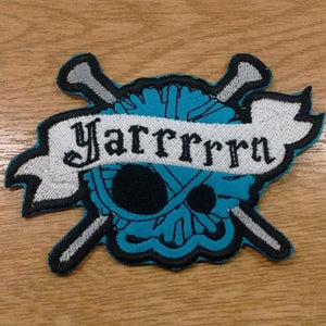 Motif Patch Yarrrn Pirate Knitting Crochet Craft Skull