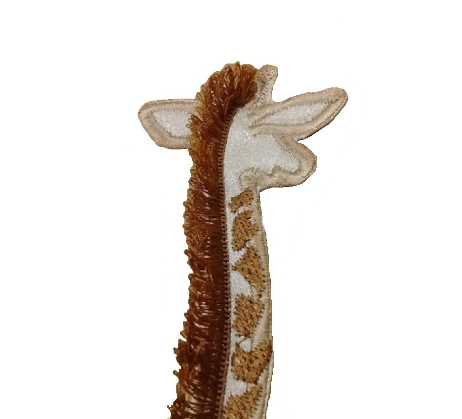 Motif Patch Large 3D Fringed Hair Giraffe