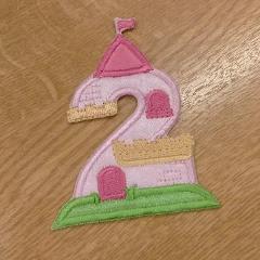 Motif Patch Font 28 Fairytale Castle Kids Birthday Numbers