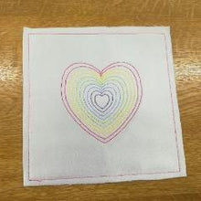 Quilting Block - Heart Rainbow Sketch
