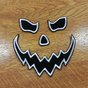 Motif Patch H02 Jack O'Lantern Halloween Scary Face