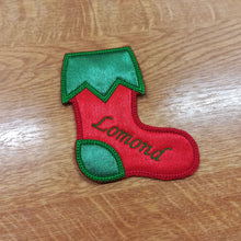 Motif Patch Personalised Name Christmas Elf Stocking