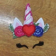Motif Patch Plush Toy Making Unicorn Heart Flower Set