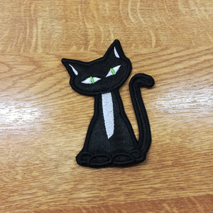 Motif Patch Cute Kitty Black Cat Pushkin