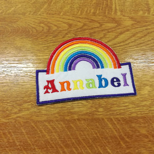 Motif Patch Personalised Name Multi Rainbow