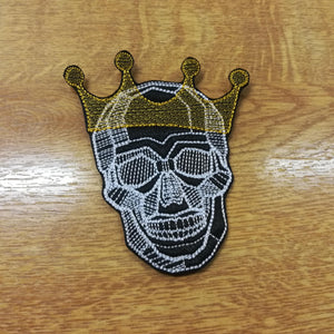 Motif Patch King Crown Skull