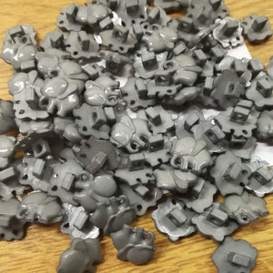 Buttons Plastic Elephant 14mm Grey