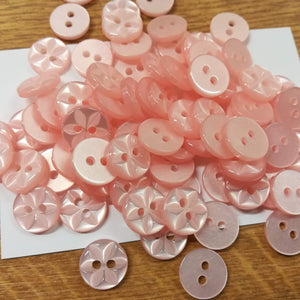 Buttons Plastic Round Star 11mm (1.1cm)