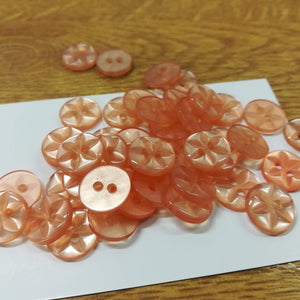 Buttons Plastic Round Star 11mm (1.1cm)