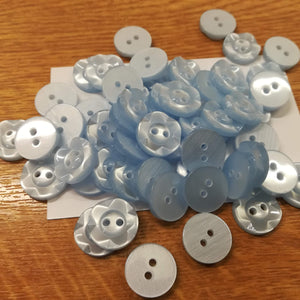 Buttons Plastic Round Fluted Edge 14mm (1.4cm)