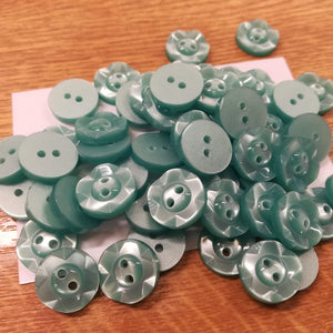 Buttons Plastic Round Fluted Edge 14mm (1.4cm)