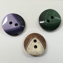Buttons Plastic Round  2 tone V's 17mm (1.7cm)
