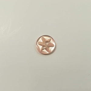 Buttons Plastic Round Star 10mm (1cm) Peach