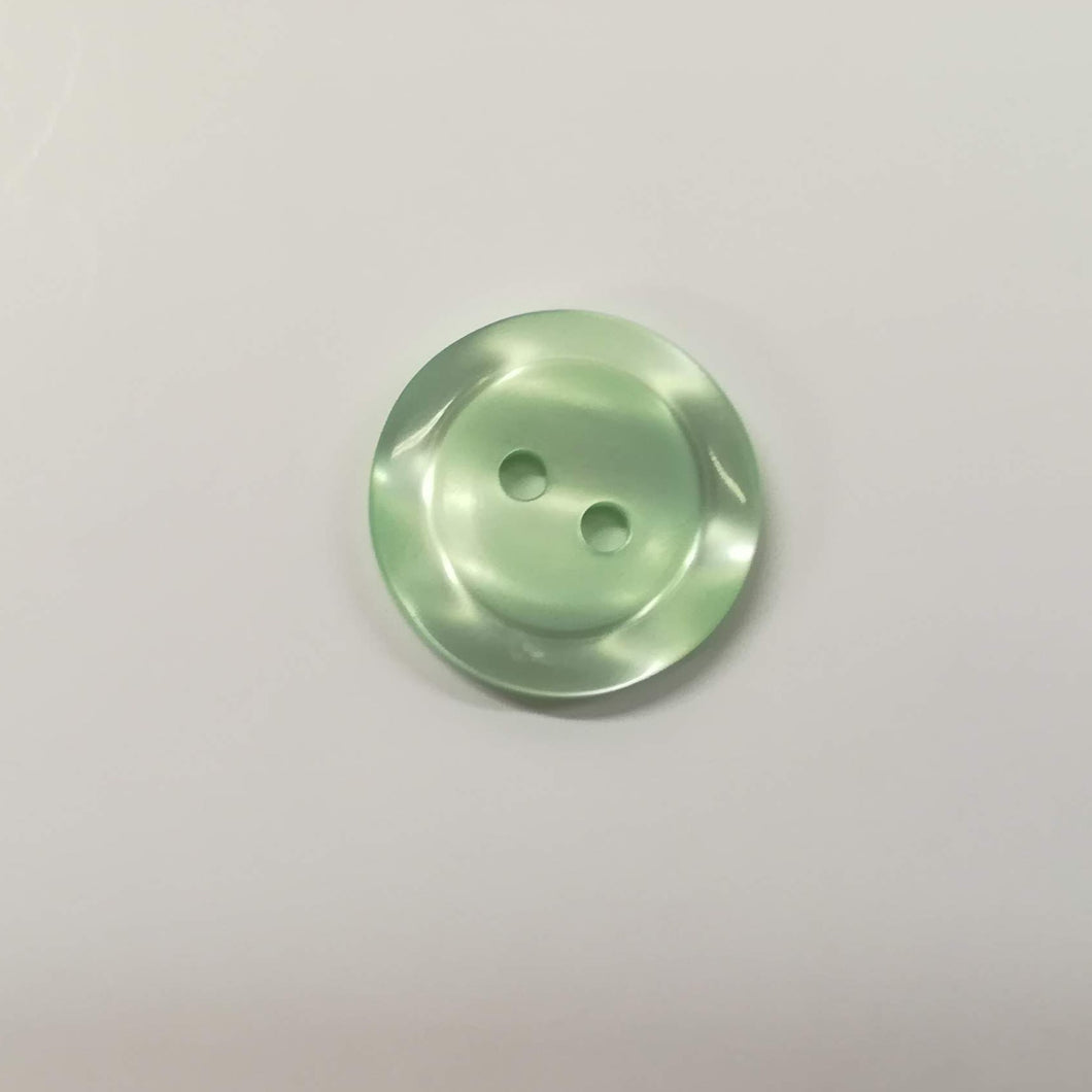Buttons Plastic Round Glossy 2 hole 18mm (1.8cm) Mint