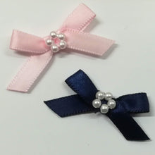 Trimmings Ribbon Satin Bows with Pearl Trim 7mm