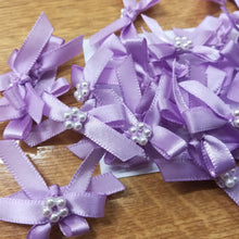 Trimmings Ribbon Satin Bows with Pearl Trim 7mm