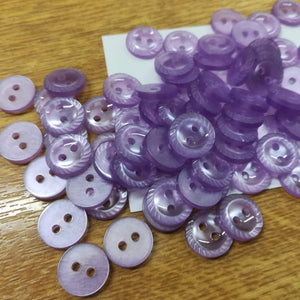 Buttons Plastic Round Crimp Edge Border 11mm (1.1cm)