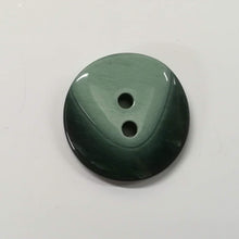 Buttons Plastic Round 2 tone V's 25mm (2.5cm) Greens
