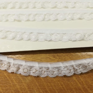 Lace Frilled Embroidered Nylon 15mm wide (1.5cm)