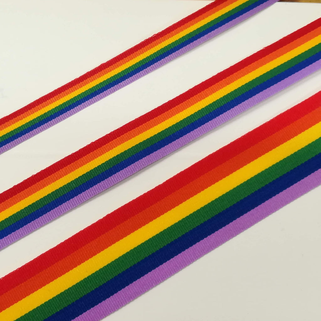 Ribbon Reversible RAINBOW Stripe (3 Sizes available) – malenas patches