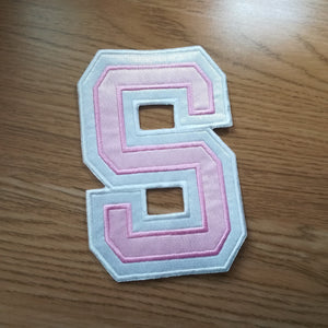 Motif Patch Font 39 Wide Border Varsity Letters & Numbers