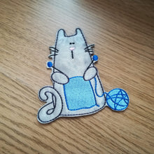 Motif Patch Cute Funny Knitting Cat