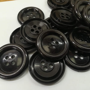 Buttons Plastic Oversize Clown XL Round Black 50mm (5cm)