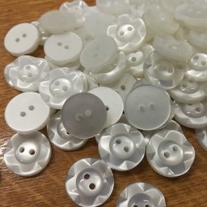 Buttons Plastic Round Fluted Edge16 mm (1.6cm)