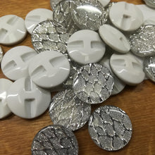 Buttons Plastic Round Shank 22mm (2.2cm) Sparkly Snake Skin