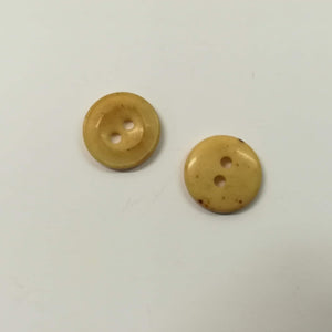 Buttons Plastic Round 2 hole Shirt 6mm (6cm) Vintage Beige
