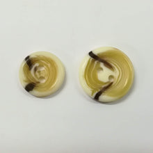 Buttons Plastic Round 2 hole Aran Style 15mm / 18mm Cream / Brown