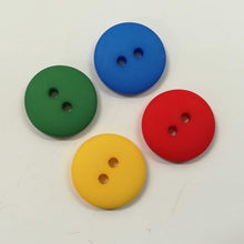 Buttons Plastic Round 2 hole Plain Matt 15mm (1.5cm)