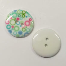 Buttons Plastic Round 2 hole 23mm (2.3cm) Random Circles