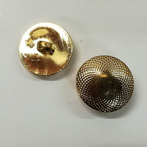 Buttons Plastic Round Shank 20mm (2cm) Fancy Geometric Pattern Gold