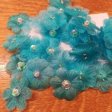Trimmings Sheer Flowers with Iridescent Beads / Sequin 23mm (2.3cm)