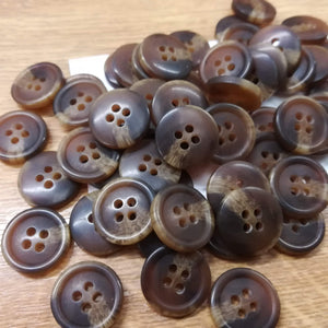 Buttons Plastic Round 4 hole 15mm (1.5cm) Tailoring Suiting Menswear
