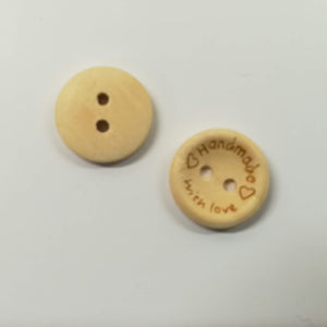Buttons Wood Round 2 hole 15mm (1.5cm) ♡Handmade♡with love
