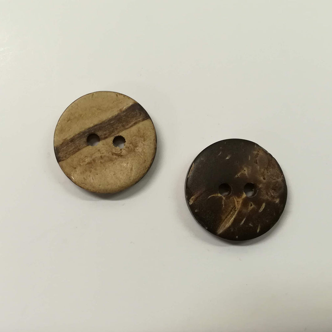 Buttons Wood Round 4 hole 14mm (1.4cm) Coconut shell
